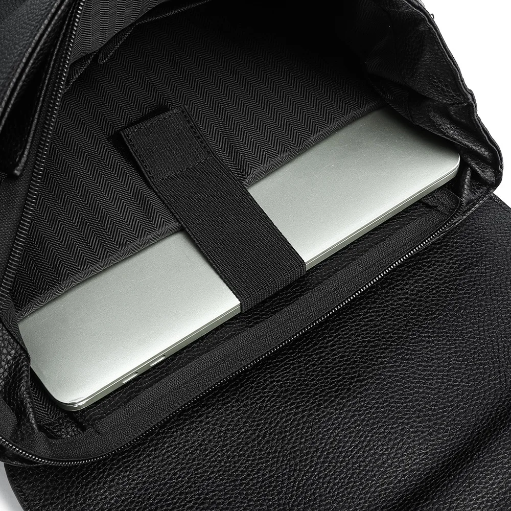 Modischer Rucksack mit Verschluss für Männer, Großer Laptop-Rucksack für Männer, Reisetaschen, Schultaschen für Studenten, Tägliche Pendeltaschen für Männer – Detail 9