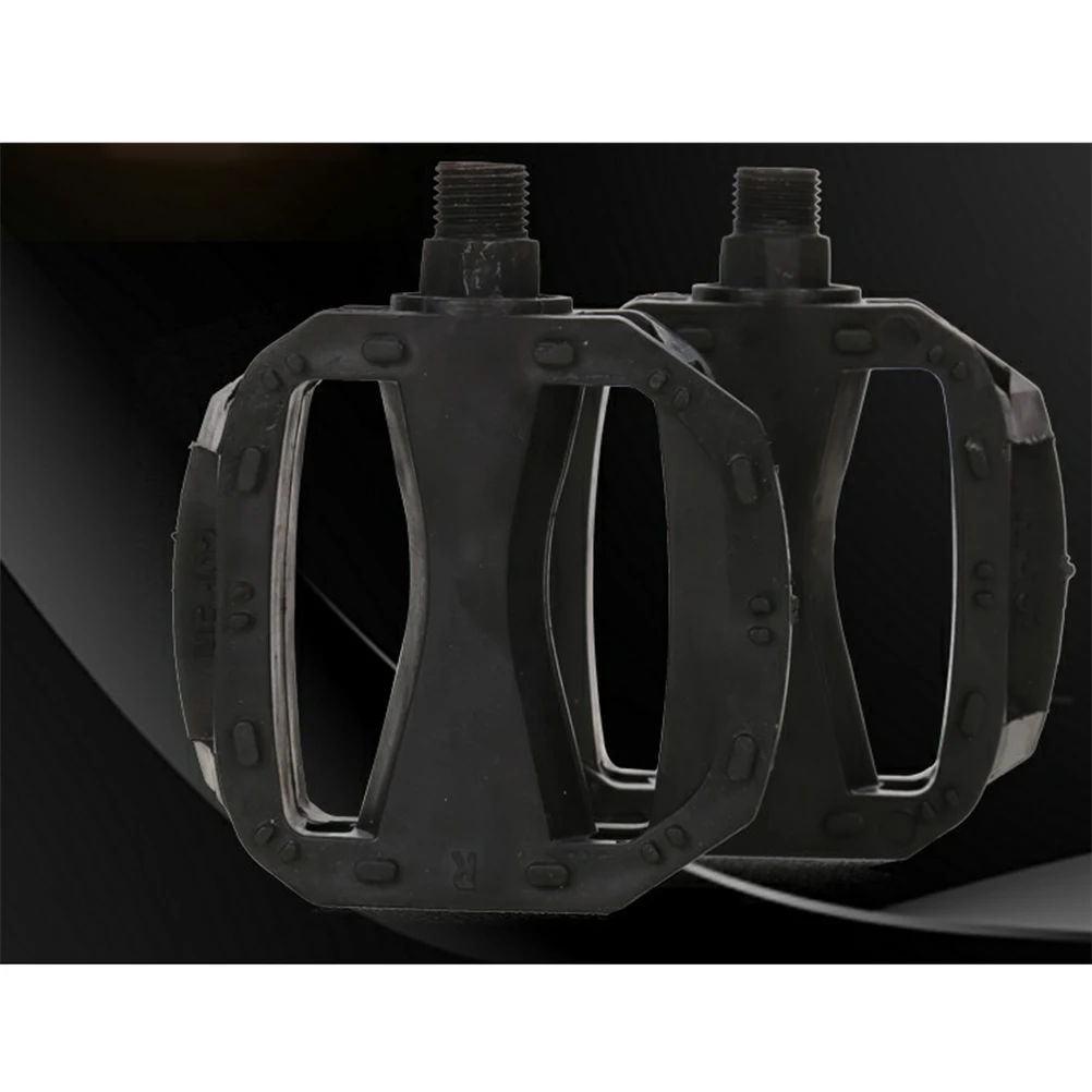 

Kids Bicycle Pedals 13Mm Thread Black Plastic Bike Treadle For Children Cycling Durable Anti-Slip Long Platform Ride