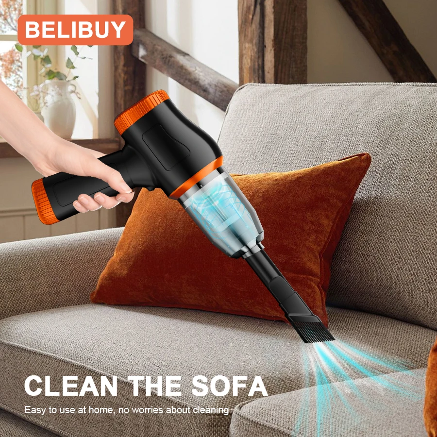 BILIBUY 120W Super Strong Wireless Car Vacuum Cleaner Handheld Dust Buster With Cyclone Suction Portable Automotive Cleaning