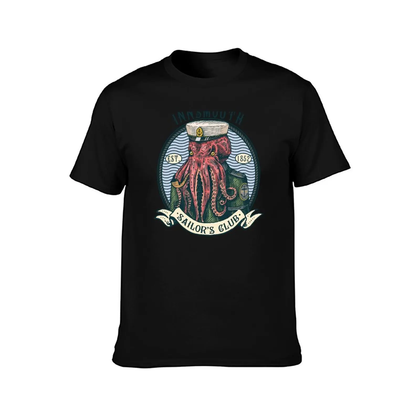 The Shadow over Innsmouth Lovecraft Cthulhu Sailor T-Shirt Large Size Casual Short Sleeve Top T-Shirt