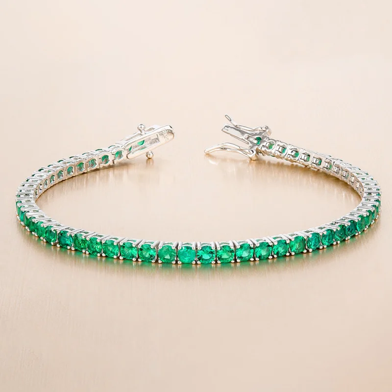 Zambian Cultivated Gemstone Bracelet3mmTennis bracelet is elegant and sophisticated Fashionable and versatile hand accessories