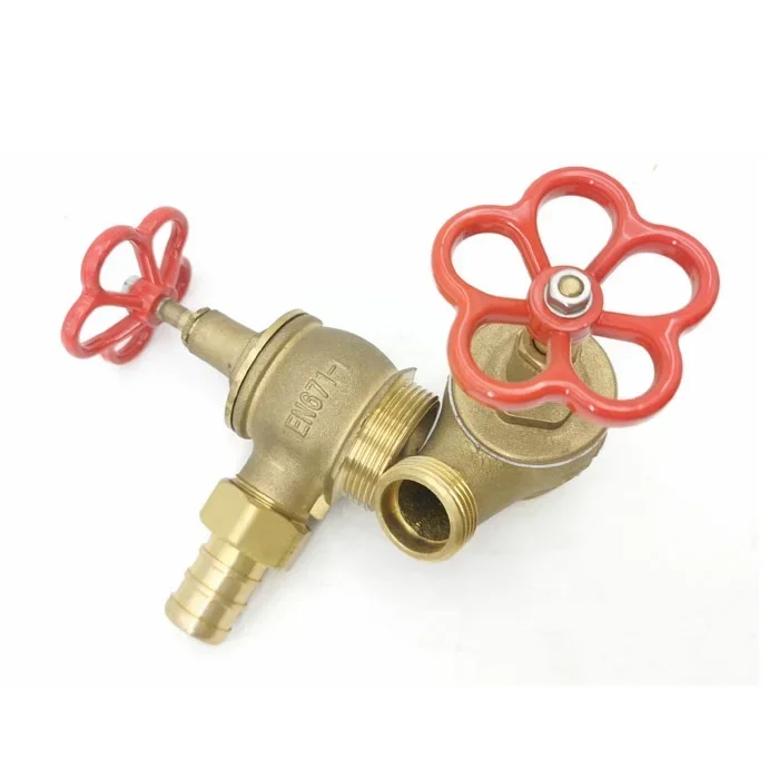 Factory Direct Brass BSP oblique type brass angle fire landing valves 2.5 inch Machino manufacturer Fire Hydrant