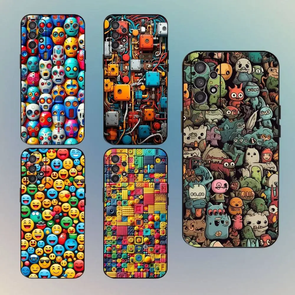

Art Design Phone Case For Samsung Galaxy A13,A21s,A22,A31,A32,A52,A53,A71,A80,Soft Black Shell
