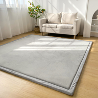 Thicken Carpet For Living Room Kids Bedroom Bedside Rugs Decoration Nonslip Floor Mat Soft Rectang Sill Cushion Yoga Mat Grey