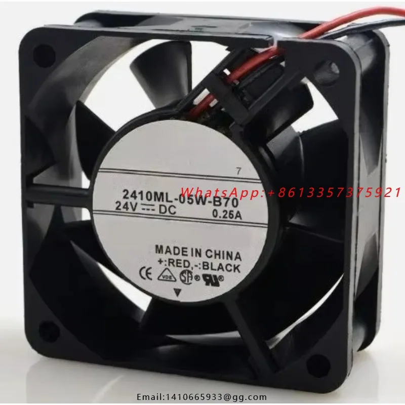 Brand new 2410ML-05W-B70 DC 24V 0.25A 60x60x25mm 2-Wire Server Cooling Fan Fast delivery