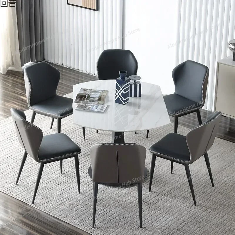 Extendable Table Kitchen Dinning Tables Modern Dining Rooms Elegant Luxury Reception Room Free Shipping Muebles Sedentary Round