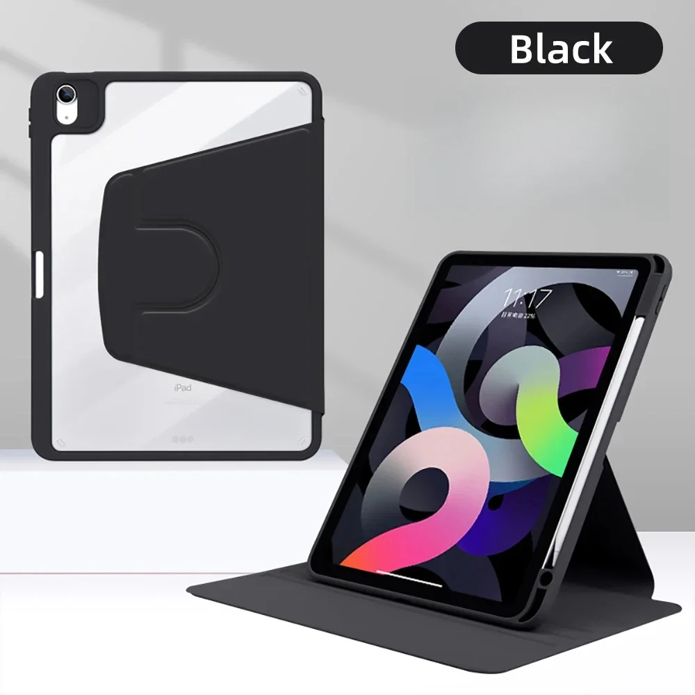 2025 جديد لجهاز iPad 11th Gen A16 حافظة تابلت 360 °   فتحة قلم دوارة لجهاز iPad Air 7 11 بوصة 2025 M3 Air7 13 بوصة غطاء Funda مقاوم للصدمات