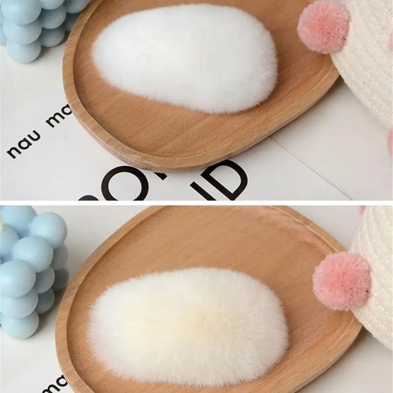 1Pc Winter Plush Solid Color Faux Fur Hairpin Women Hair Barrettes Triangle Fluffy Edge Clip BB Clip Hair Clip Hair Accessories