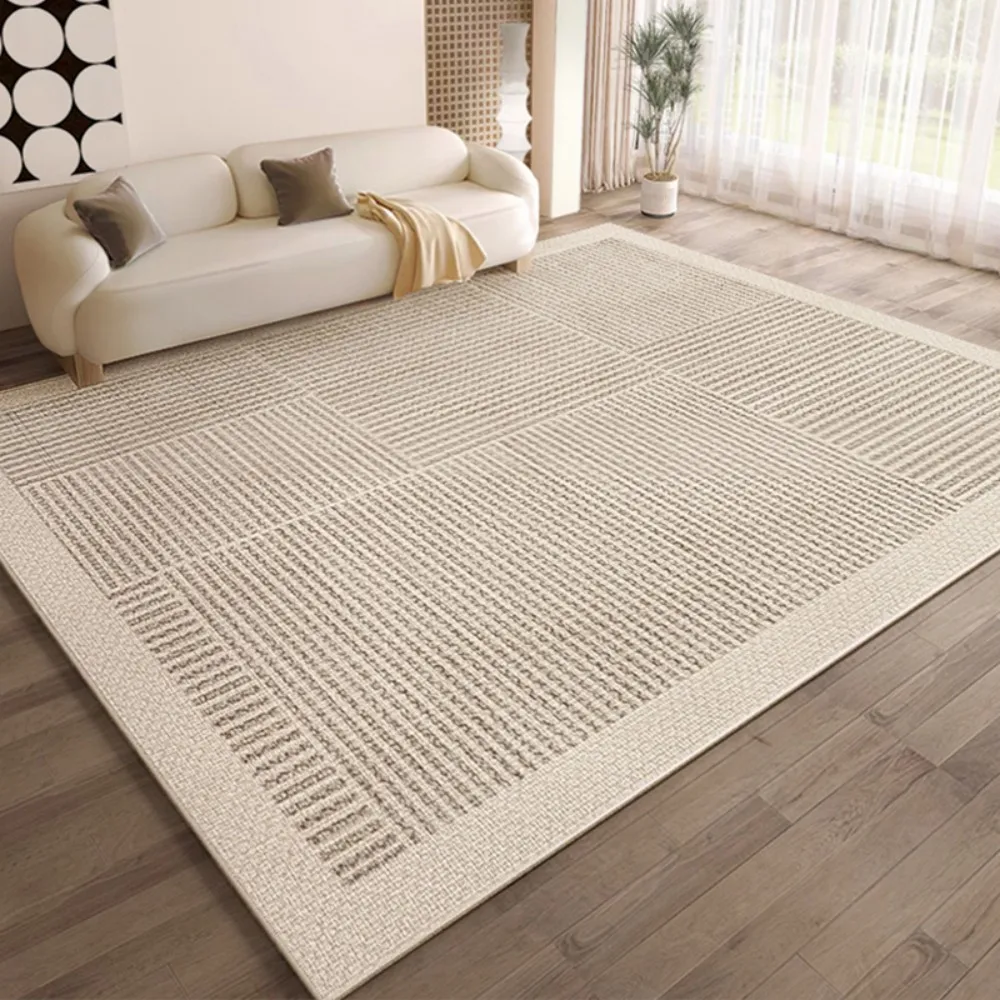 VIKAMA-alfombra geométrica colorida y sencilla, moderna, para sala de estar, sofá, mesa de centro, alfombra antideslizante, fácil de limpiar, decoración del hogar
