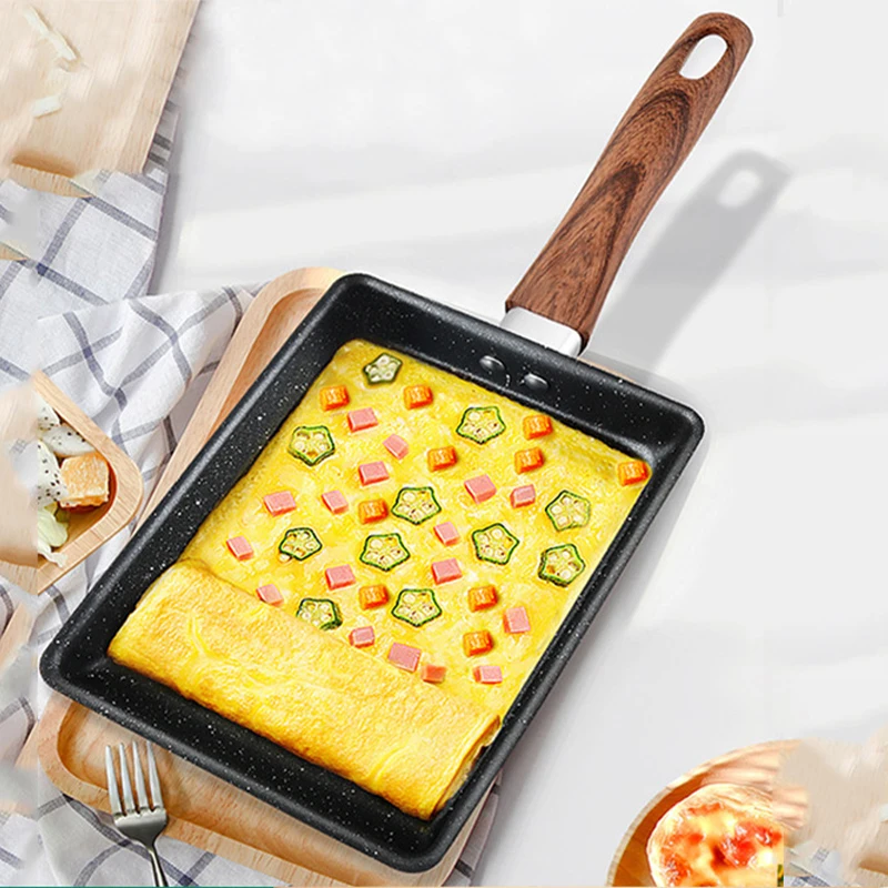 Tamagoyaki frying pan non stick pan thickened square pan induction gas furnace ordinary Japanese Egg cakes steak frying pan