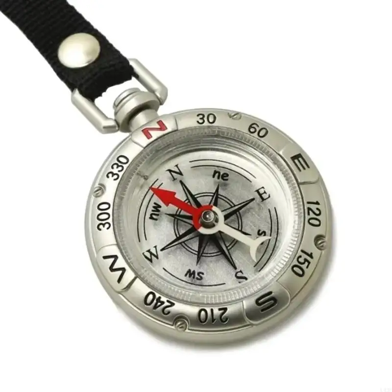 Zincs Alloy Pocket Compasses With Lanyard Navigation Tool Climbing Equipment 