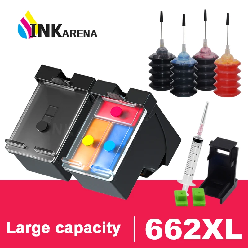 662XL Re-Manufactured Ink Cartridge Compatible for hp662xl for hp 662 for Deskjet 1015 1515 2515 2545 2645 3545 4518 Printer