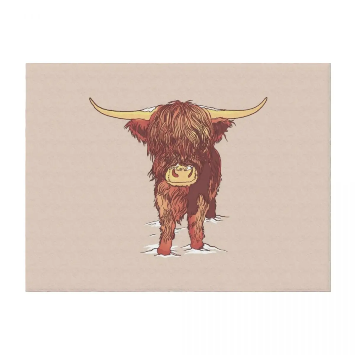 

Scottish highland cattle Throw Blanket Furry Hairys Hairy Travel Blankets