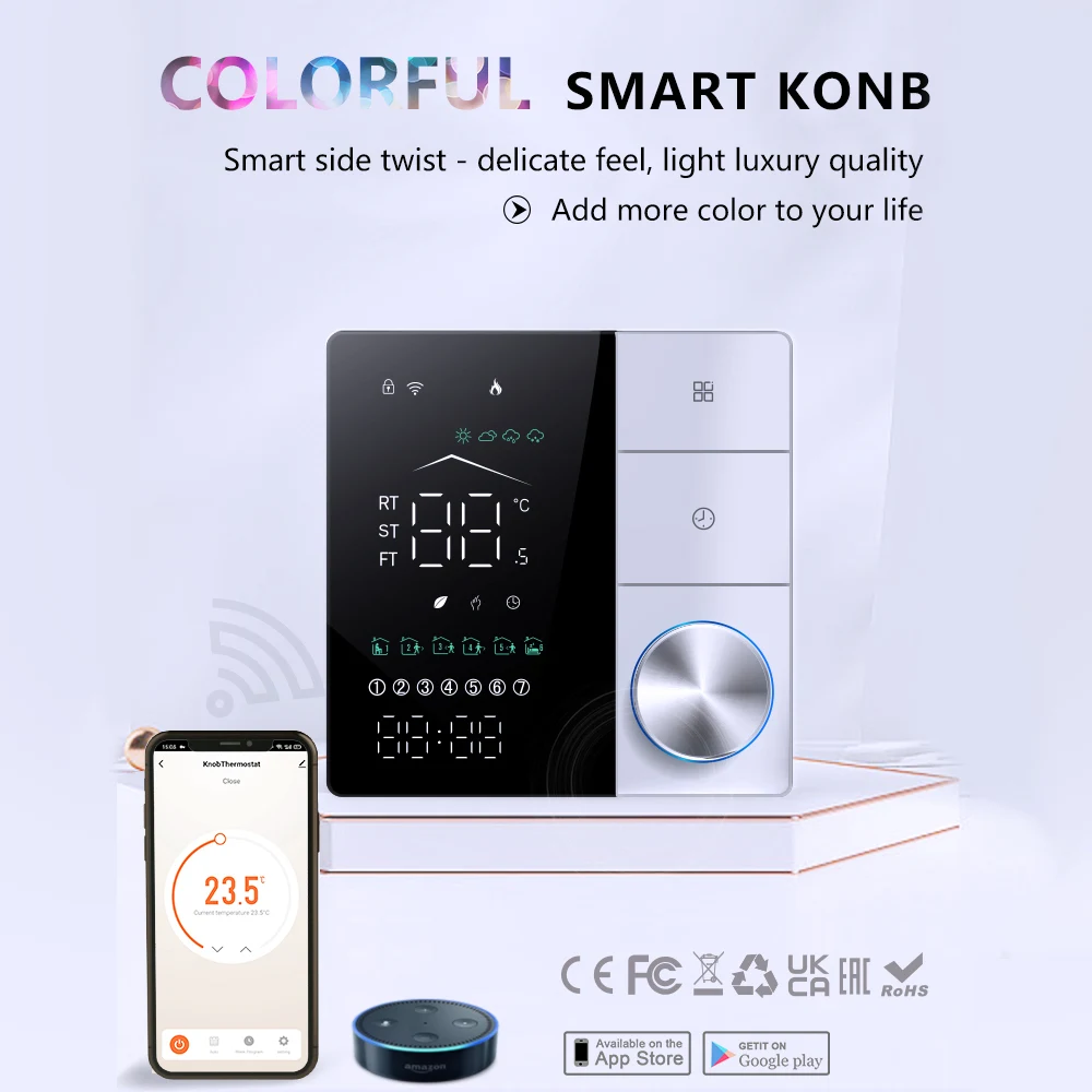 

﻿ Matter Intelligent Smart Home Thermoregulator Electric Heating Temperature Controller Smart Life Alexa Google Home Assistant