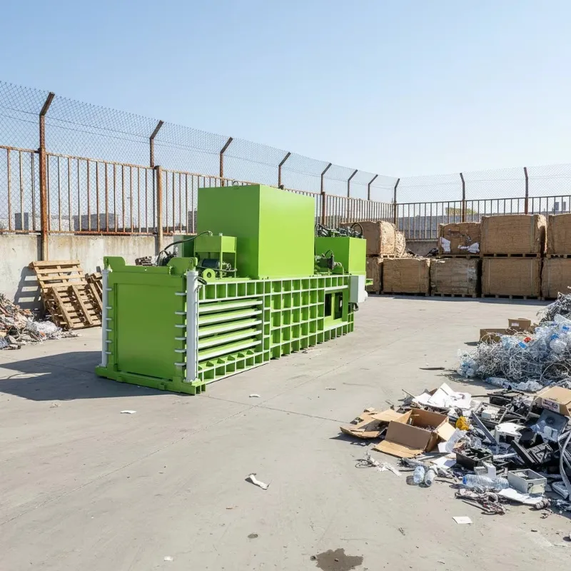 Fully Automatic Horizontal Baler Convenient Repair For Reed Bamboo Crop Agricultural Waste Baling Machinery