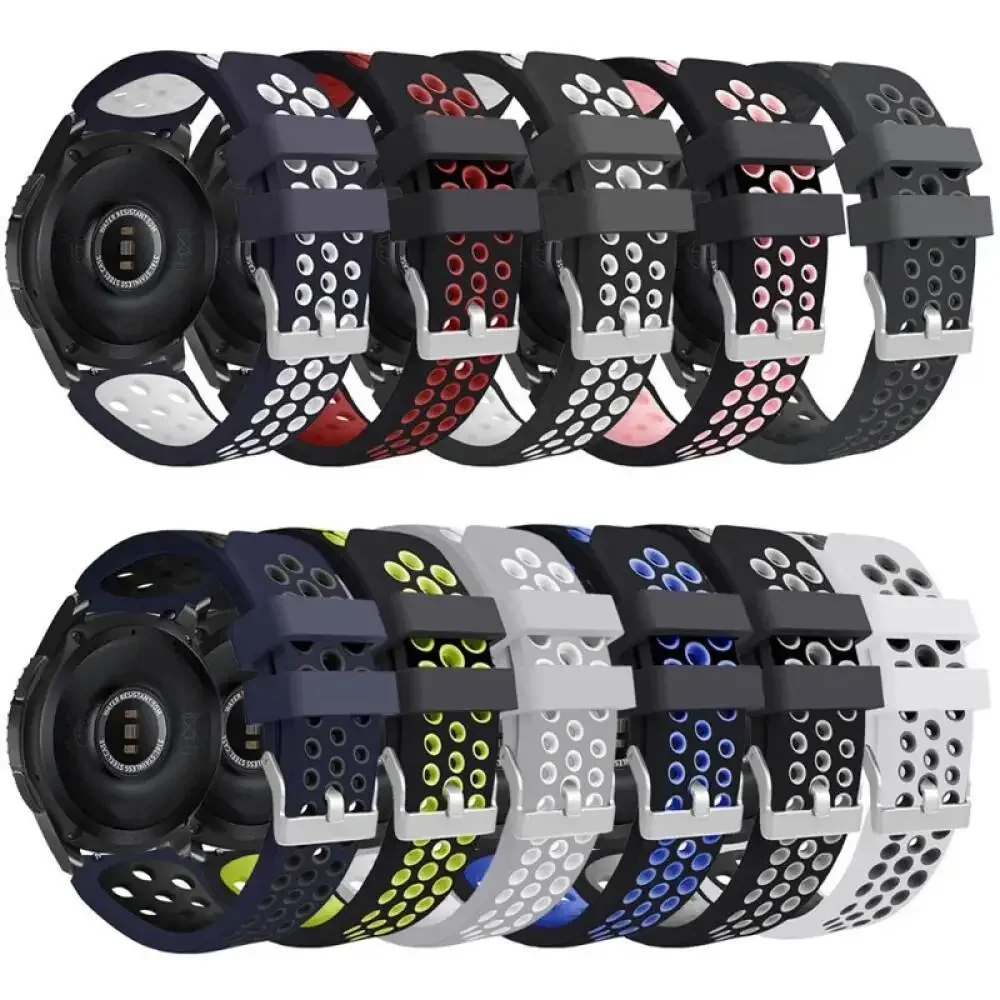22mm Breathable Silicone Band For Zeblaze Stratos 4 3 Strap For Zeblaze Btalk 3 Plus GTS GTR 3 Pro/Vibe 7 7Pro 7 Lite Ares 3 Pro