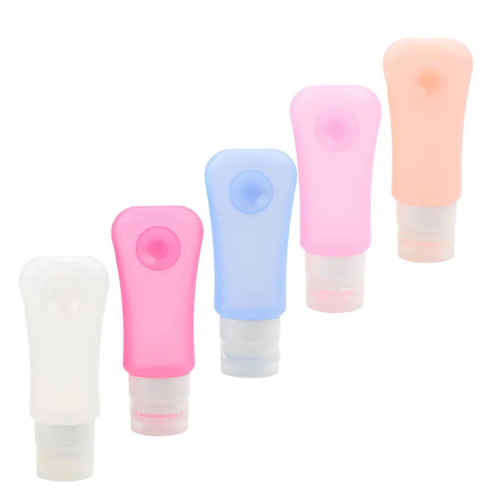 5Pcs Makeup Bottle Silicone Leakproof Subpackaging Bottles Travel Container Skin Care Cleaning Gel Storage