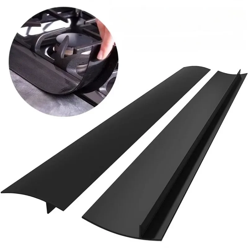 1pcs Kitchen Stove Gap Strip Silicone Stove Counter Gap Cover T-Shaped Silicone Rubber Strip for Kitchen Oil-Gas Slit Filler