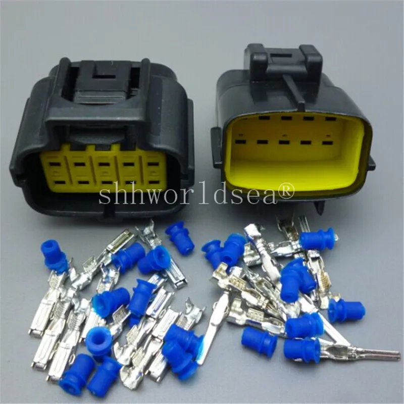 Shhworldsea 10 Pin 1.8MM 174655-2 174656-7 Plug Electrical Waterproof Auto Connector Plug Female Male Socket 174657-2