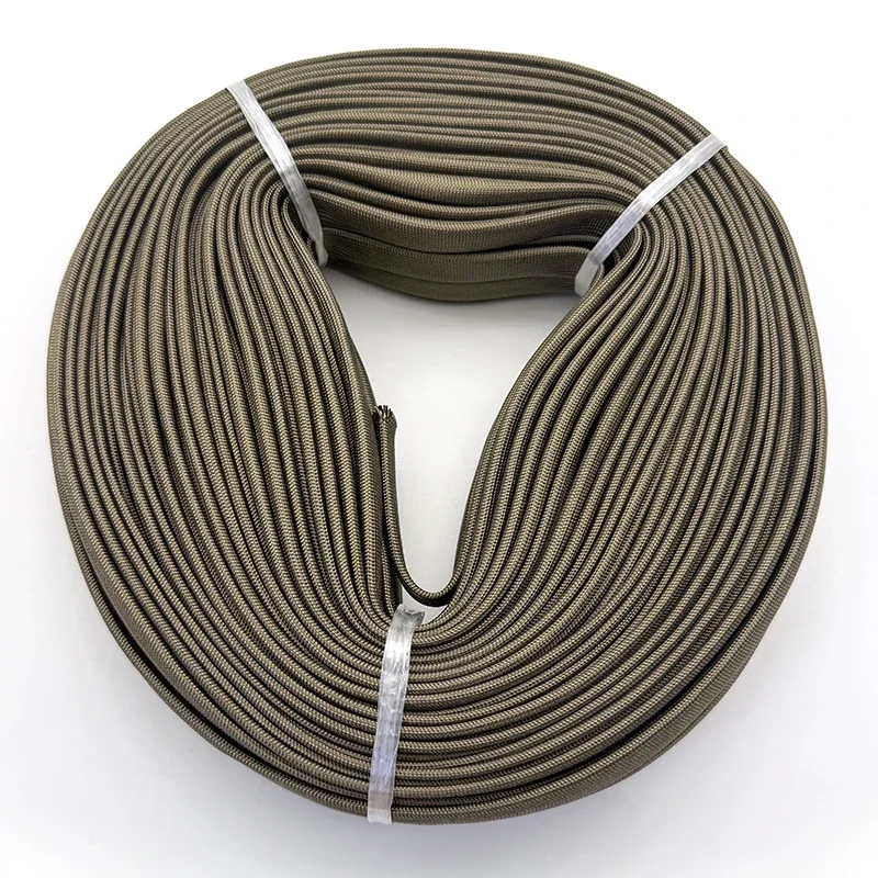 Basalt Fiber Braided Sleeve ID1~20mm Fiberglass Sleeve Alkali-Free Heat Resistant Insulation Cable Wire Protection Flexible Tube