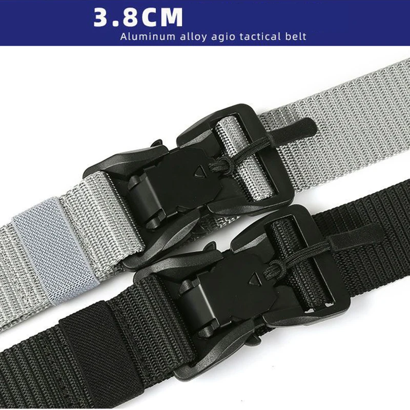 Buckle Training Hunting Climbing Camping Molle Belt 125cm Camouflage Tactical Belt Nylon Military Army Belt Outdoor Magnetic