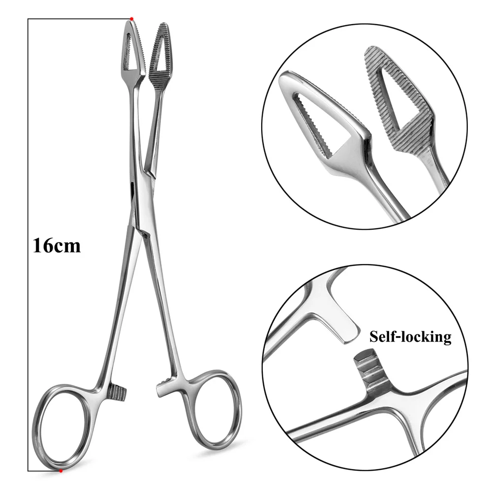 Surgical Steel Pliers Body Piercing Tool Forceps Needle Pipe Clamp Tweezers Open Close CBR Ring Plier Ear Belly Nose Pierc Tools
