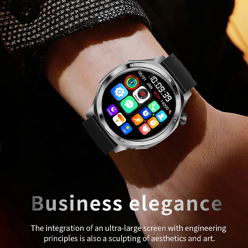 GEJIAN Men's 5.4 Smart Bluetooth Call Watch Heart Rate Health Monitoring Multi sport Mode Couple Smart Call Android iOS Watch