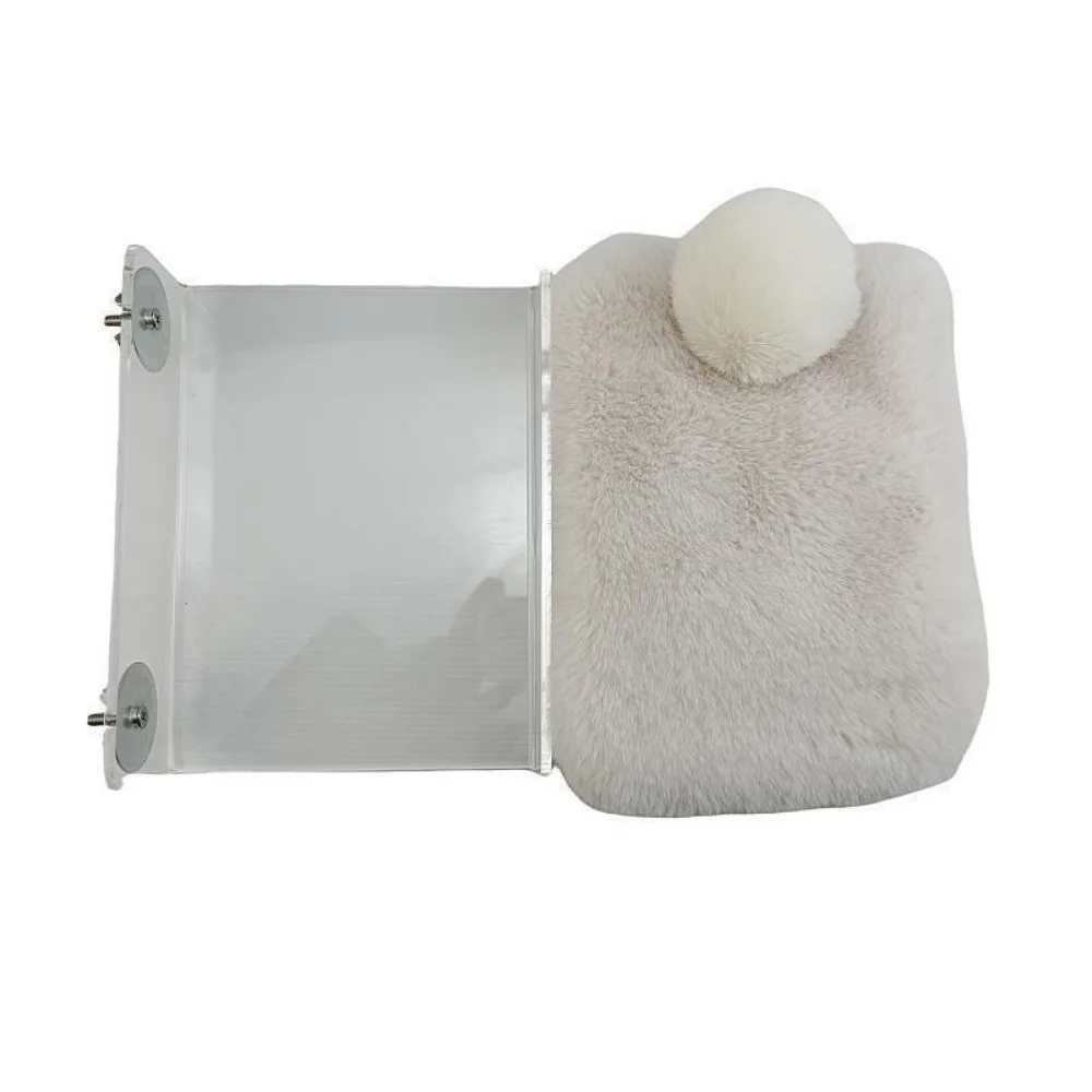 

Warm Plush Parrot Platform Detachable Acrylic Bird Resting Stand Washable Comfortable Hamster Nest Bed for Hamster Gerbils Mice