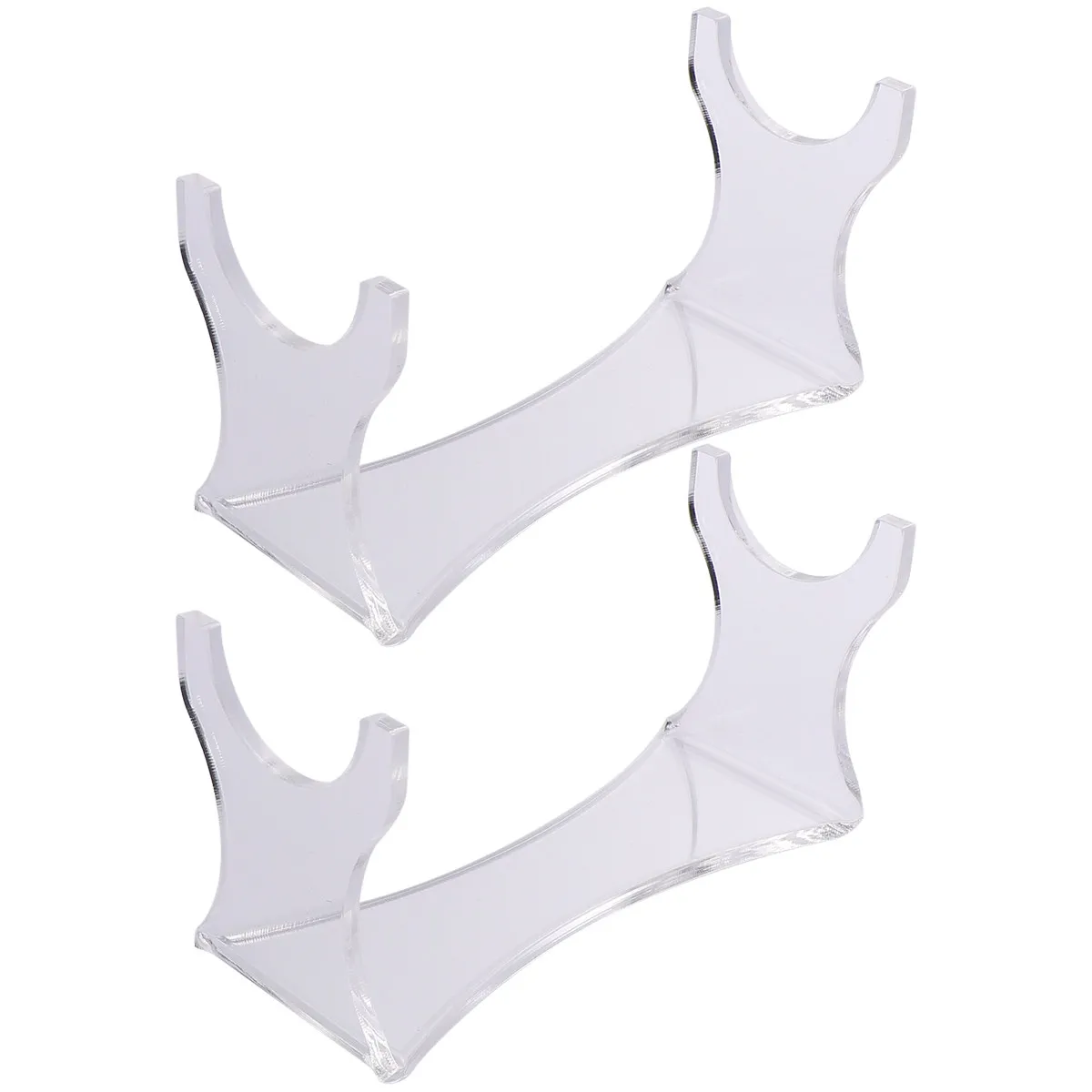 2Pcs Transparent Sword Display Stand Acrylic Holder Simple Functional Organizer for Home Office Collection Decor