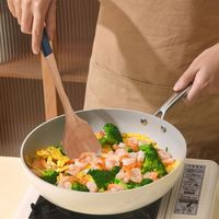 3/5 Pcs Long Handle Wooden Cooking Kitchenware Set Anti-scalding Reusable Kitchen Spoon Spatula Set Non-stick