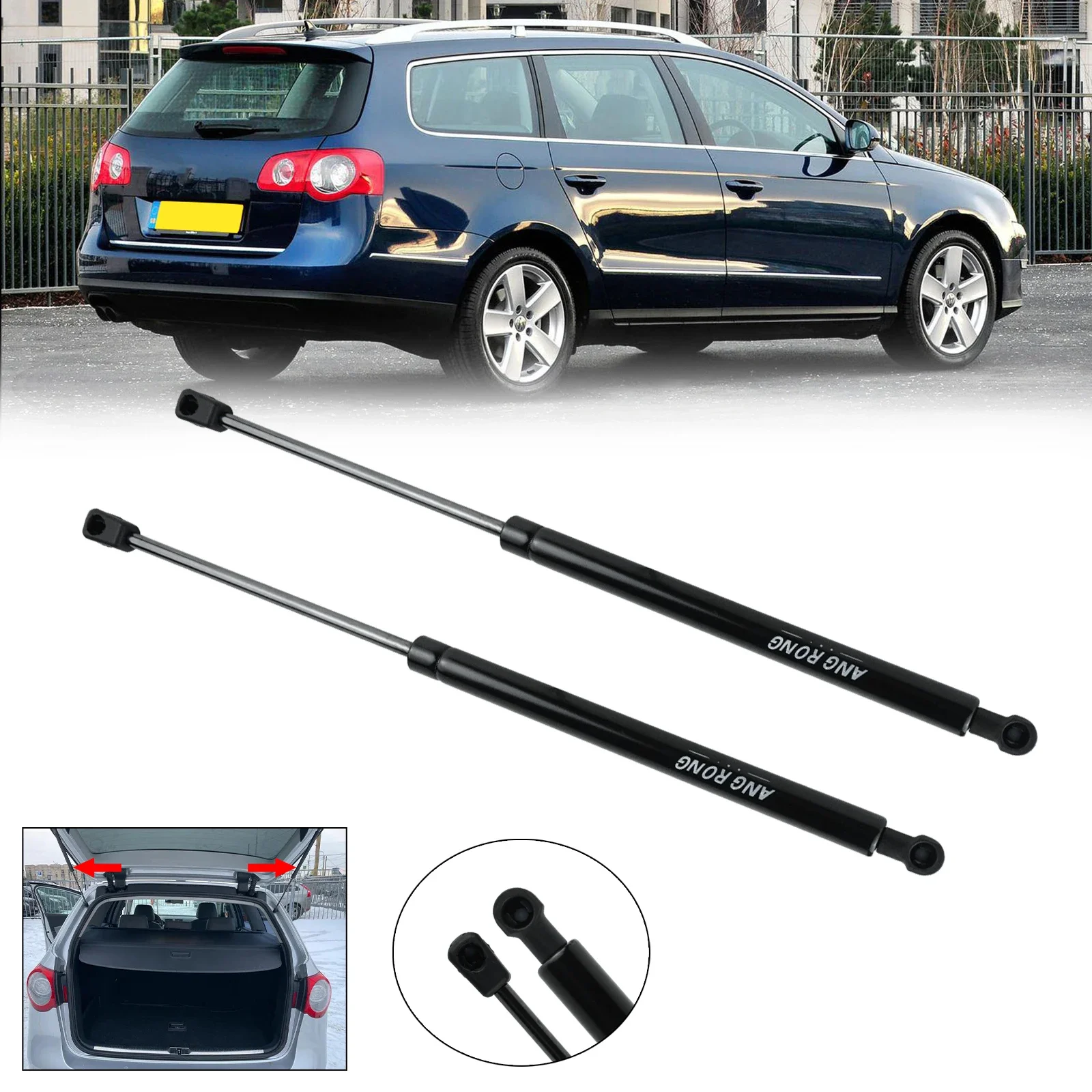 Pair Rear Tailgate Boot Gas Support Struts For VW Passat B6 3C5 Estate 2005-2011