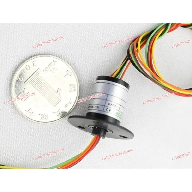 Moflon MMC182 Miniature Slip Ring OD 12.5mm L 18.2mm 6 Wires 2A Gold-Gold Contact