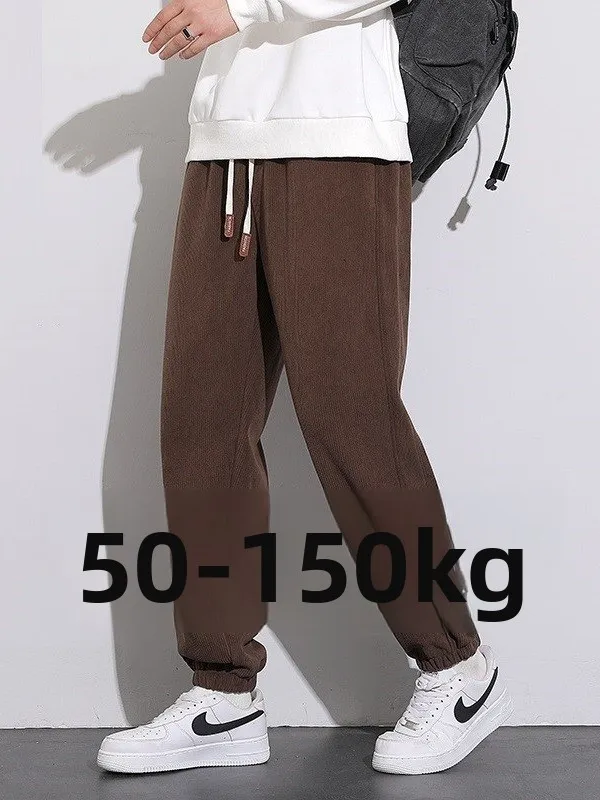 

Модные вельветовые мужские повседневные брюки, сезонные спортивные брюки большого размера, свободные спортивные штаны