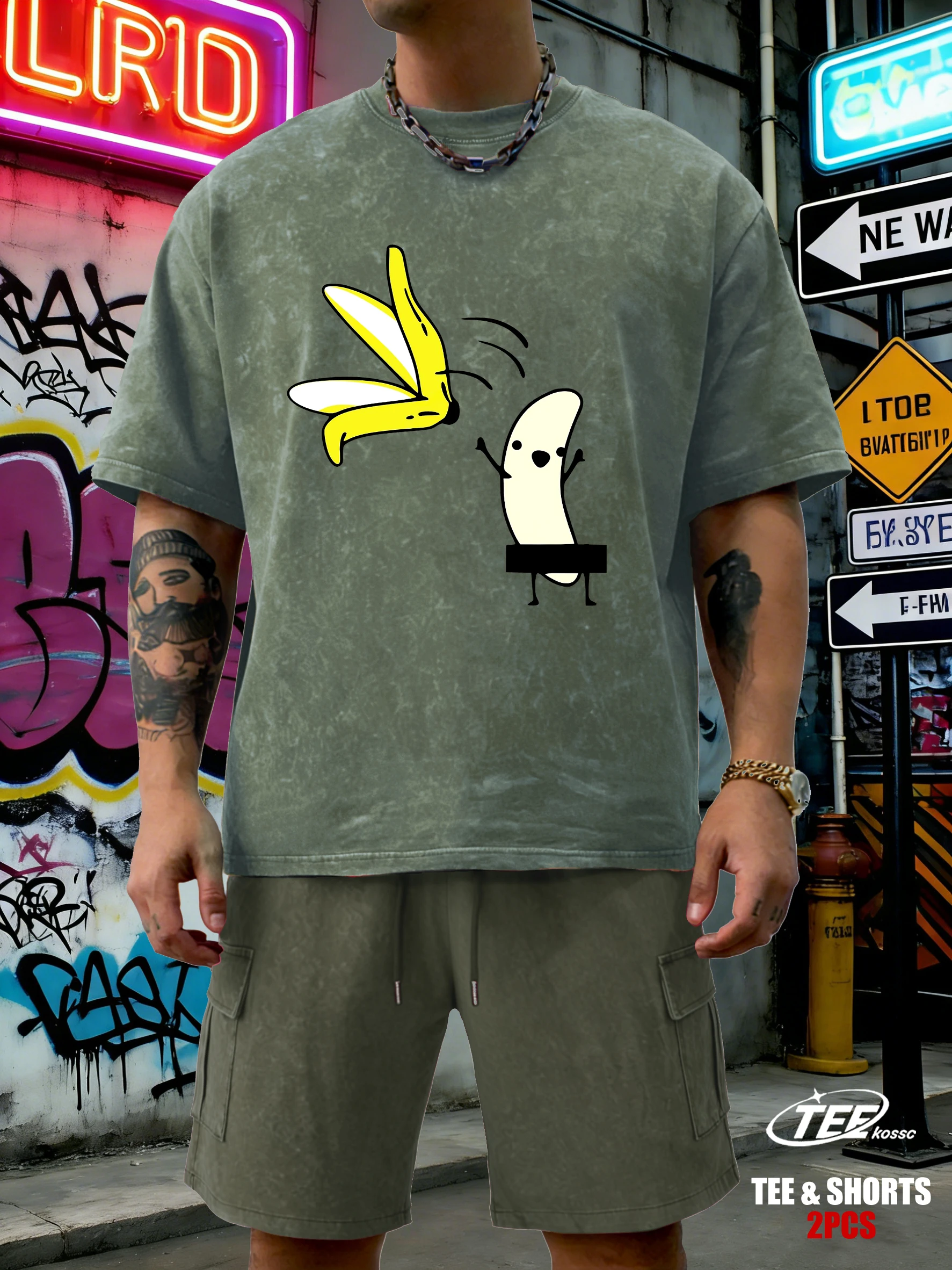 

Футболка унисекс в стиле ретро с принтом банана и эффектом потертости, летняя, хлопковая, в стиле хип-хоп, мягкая, модная одежда