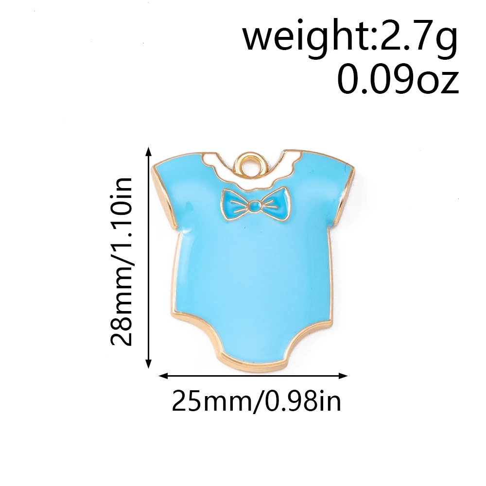 Leslie 10 Stück süße Babykleidung, Fütterungsflaschen, Füße, Socken, Lätzchen, Charms, Anhänger für DIY-Armband, Halskette, Schmuckherstellung, Zubehör – Detail 10