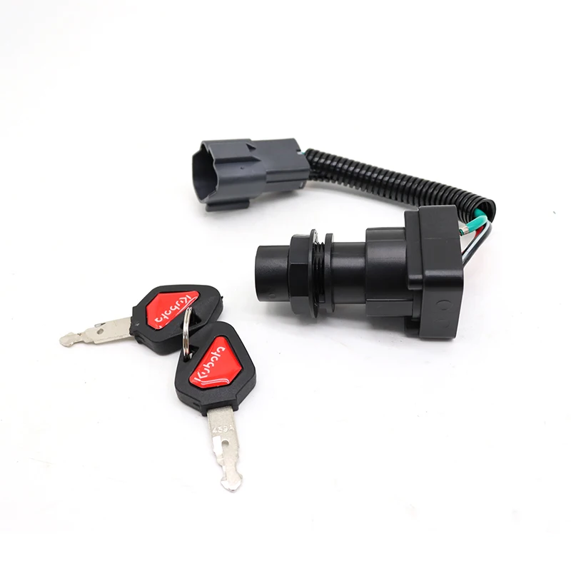 

Excavator Parts Kubota U20 U25 U15 U30 Kx155 163 175 Excavator Universal Ignition Switch Ignition Lock Key Start Switch Lock