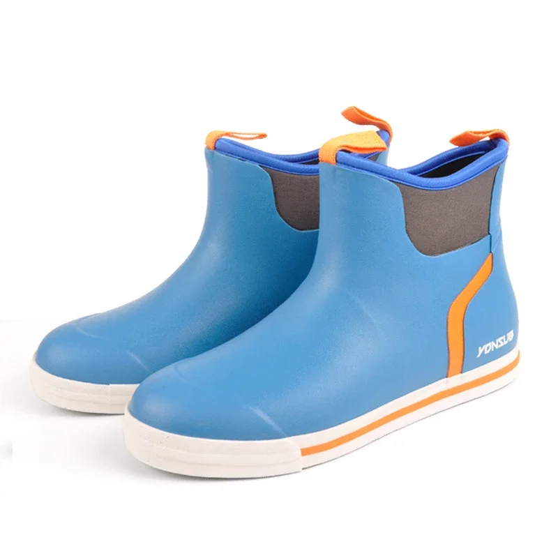 Yonsub Unisex Waterproof Ankle Deck Boots Lightweight Neoprene Rubber Anti-Slip Rain Shoes for Fishing Wading Beach Outdoor Use