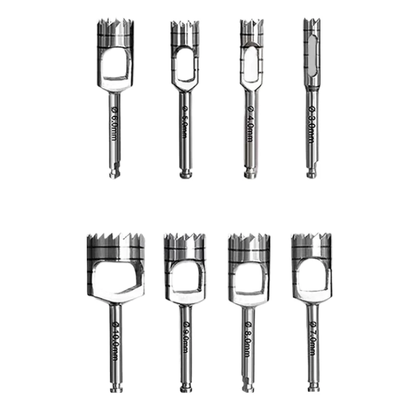 1pc Dental Implant Trephine Bur Tissue Punch Saw Bone Trephines Drills Stainless Steel Dentistry Surgical Planting Tools