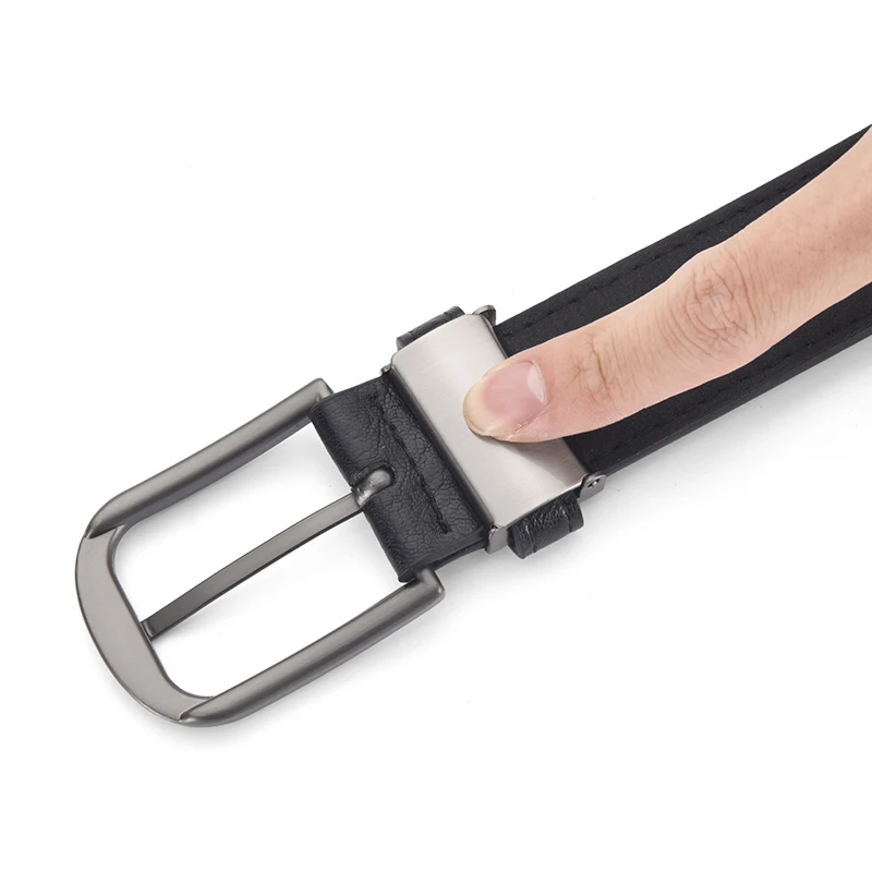 ファッショナブルなメンズ合金ピンバックル PU ベルト高品質メンズフォーマルな機会ビジネスベルトトレンディなユニセックスギフト