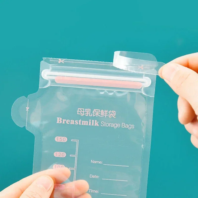 30pcs Breast Milk Storage Bag Disposable Small Capacity Frozen Milk Storage Bag 100ml/150ml/200ml/250ml