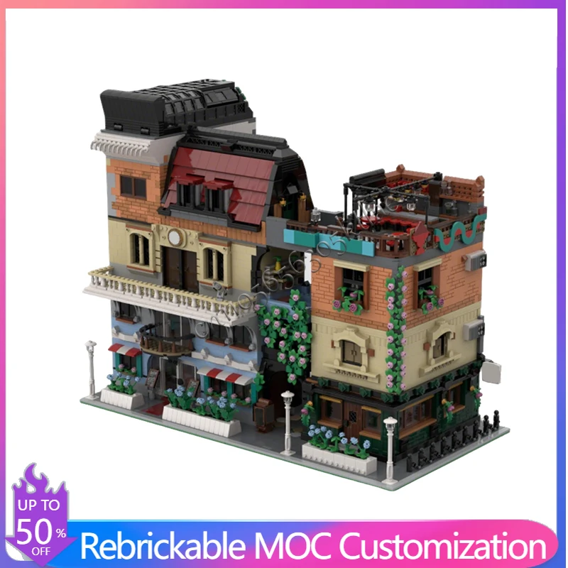 

8497 деталей, набор для сборки «Тройной угловой модуль» City Engineering 10350 MOC, креативный конструктор, развивающая игрушка, подарок на день рождения