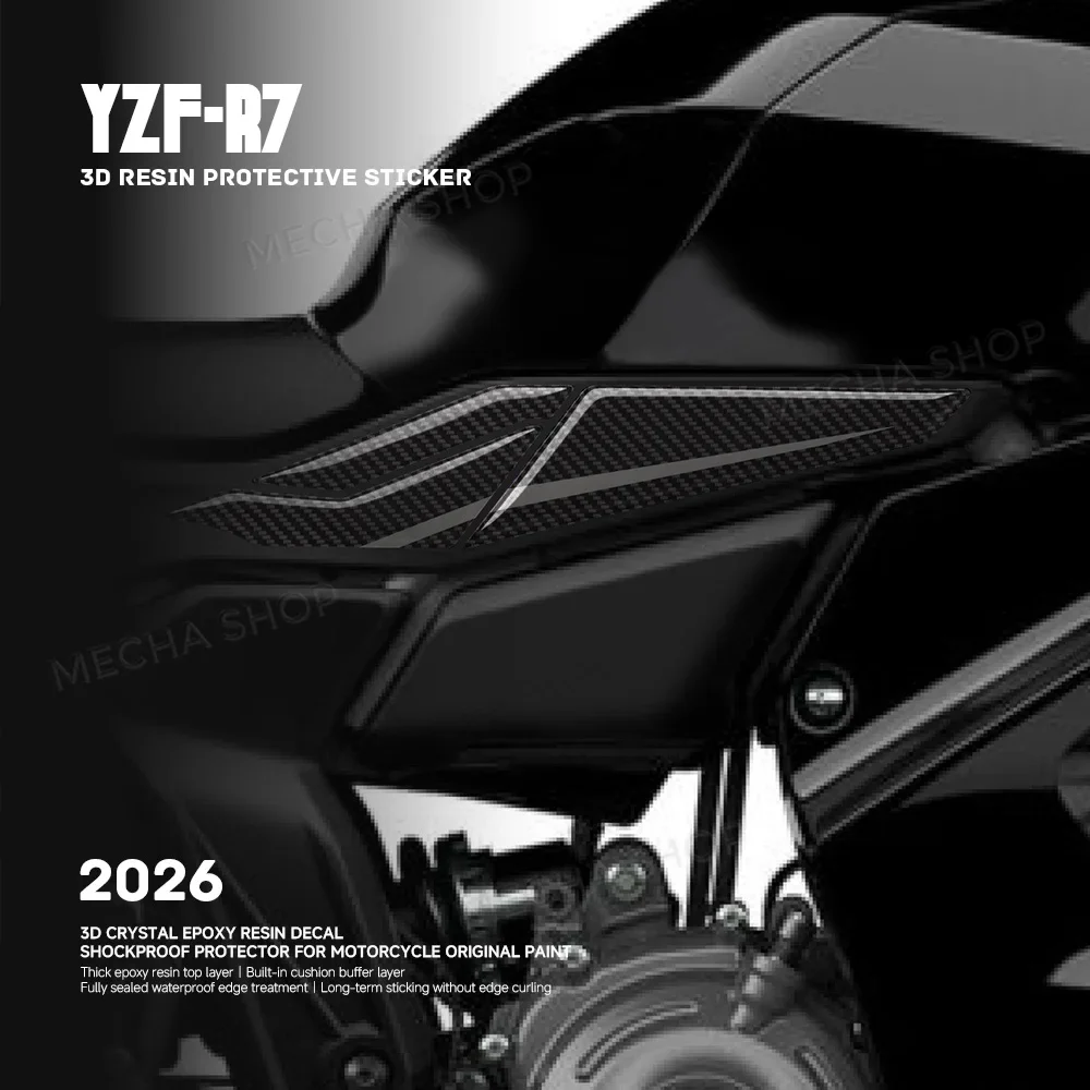For R7 2026 Motorcycle Accessories Side Protection 3D Epoxy Resin Sticker Protective Kit
