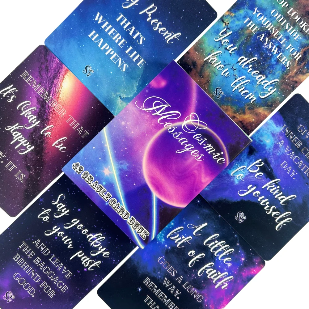 Board Game Cosmic Messages Oracle Card Deck Twin Flame Love Message English Visions Divination Edition