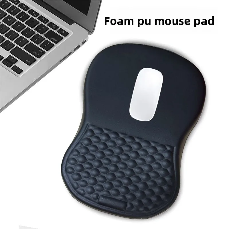 

Коврик для запястья из пены с эффектом памяти, однотонный массажный коврик для мыши из пены с эффектом памяти, водонепроницаемая кожаная глубокая поддержка запястья, снимает усталость руки