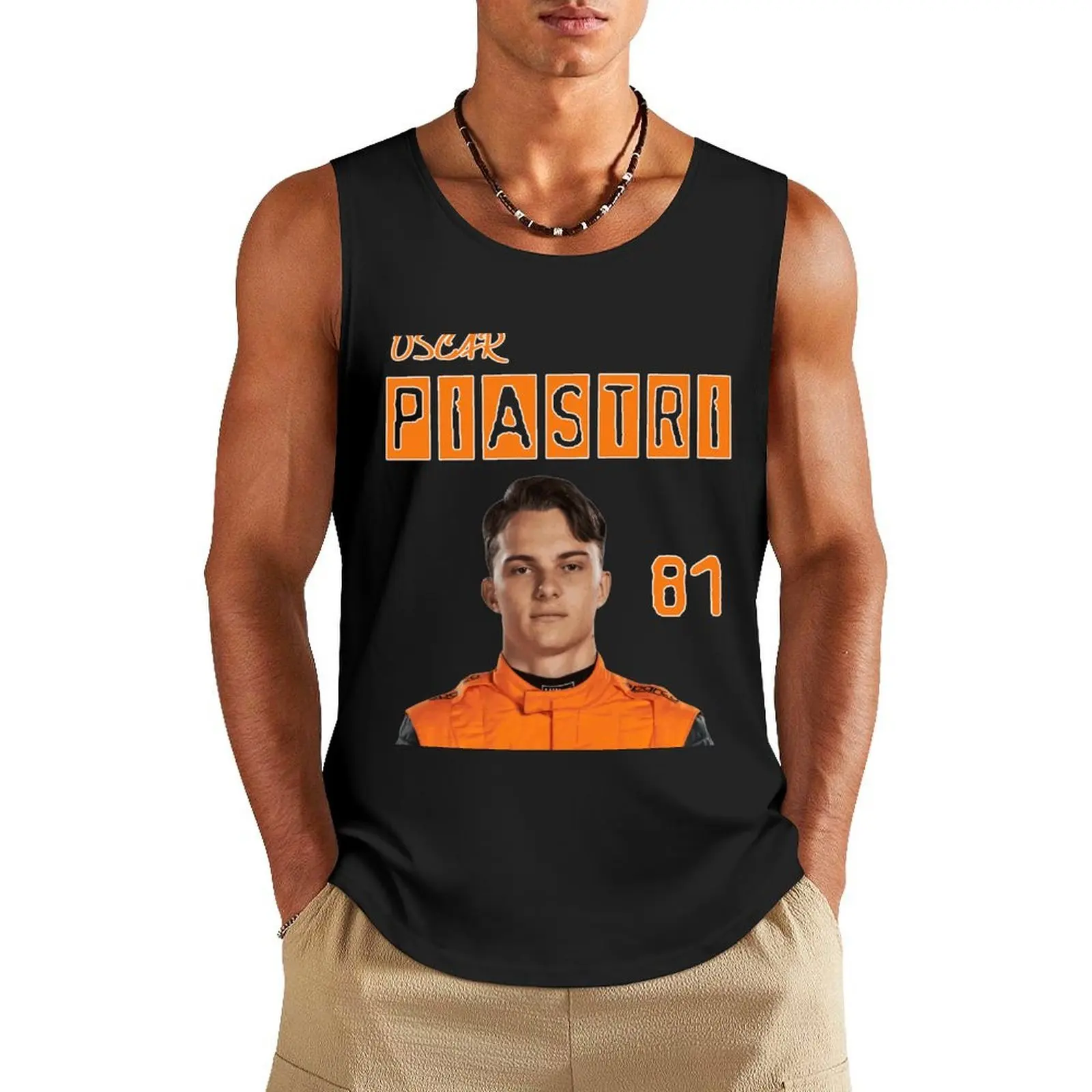 

Oscar Piastri Racing Excellence Tank Top man vest vest for men summer clothes