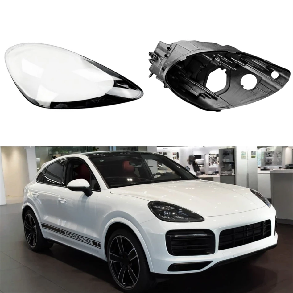 

Для Porsche Cayenne S GTS Coupe 2018 2019 2020 2021, автомобильные аксессуары, цоколь, корпус заднего фонаря, стеклянные фары