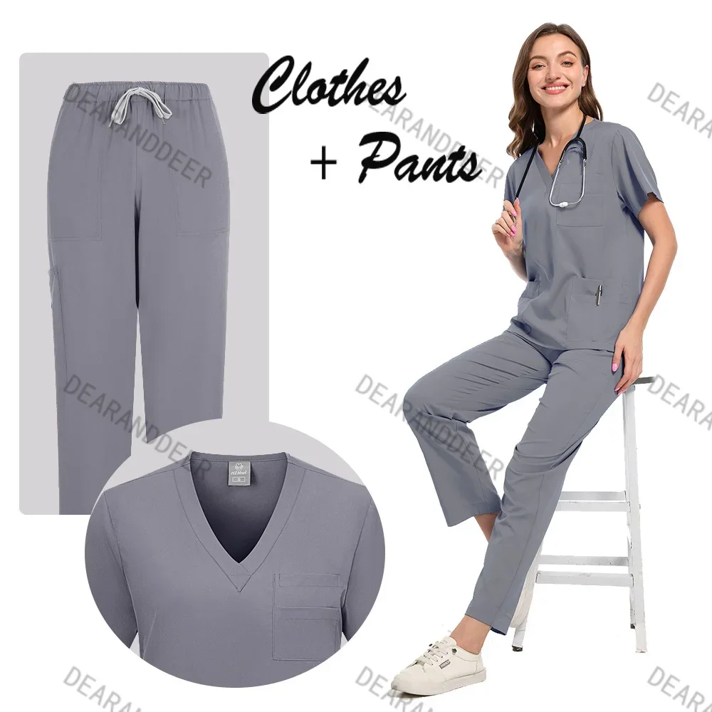 Hospital doctor and nurse uniforms, medical operation suits, female operation suits, operation work clothes, casual sport pants