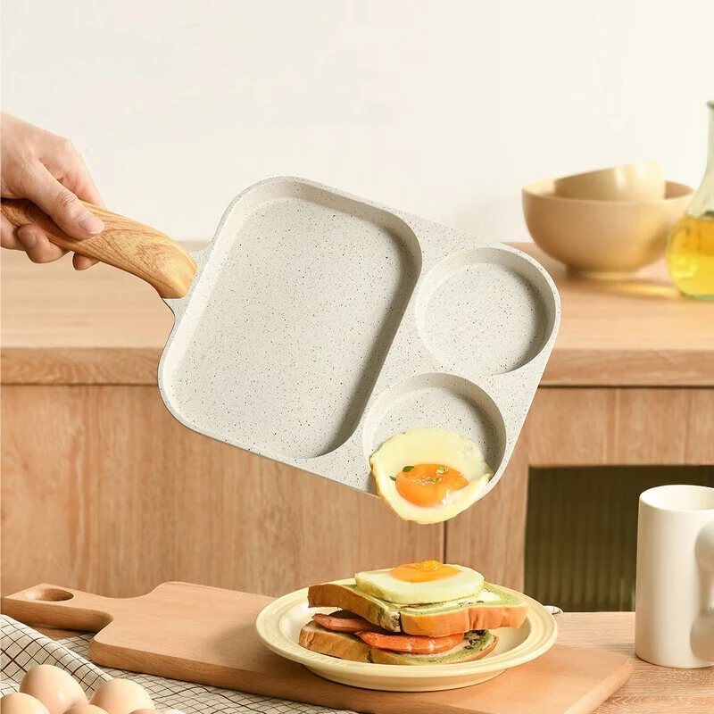 

Two-hole Frying Pot Pan Thickened Omelet Non-stick Egg Pancake Steak Cooking Ham Pans Breakfast Burger Maker Cookware