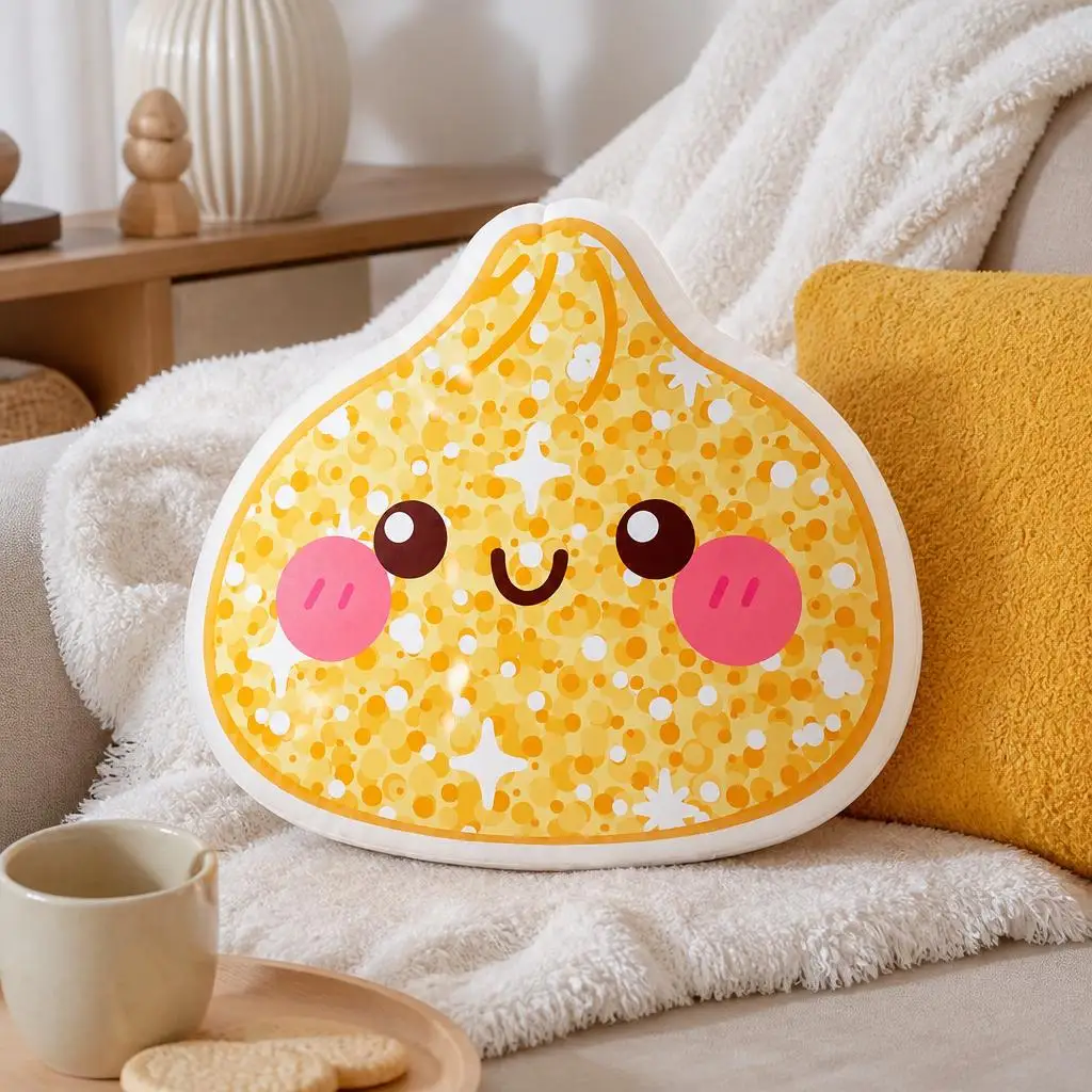 Dumpling Kawaii Plush Pillow Cushion Irregular Stuffed Throw Pillow Home Decor Gift Sofa Bed Couch