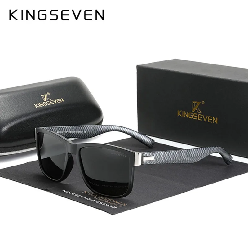 

Поляризованные солнцезащитные очки бренда KINGSEVEN для мужчин и женщин, солнцезащитные очки для вождения, квадратные спортивные очки для активного отдыха, UV400